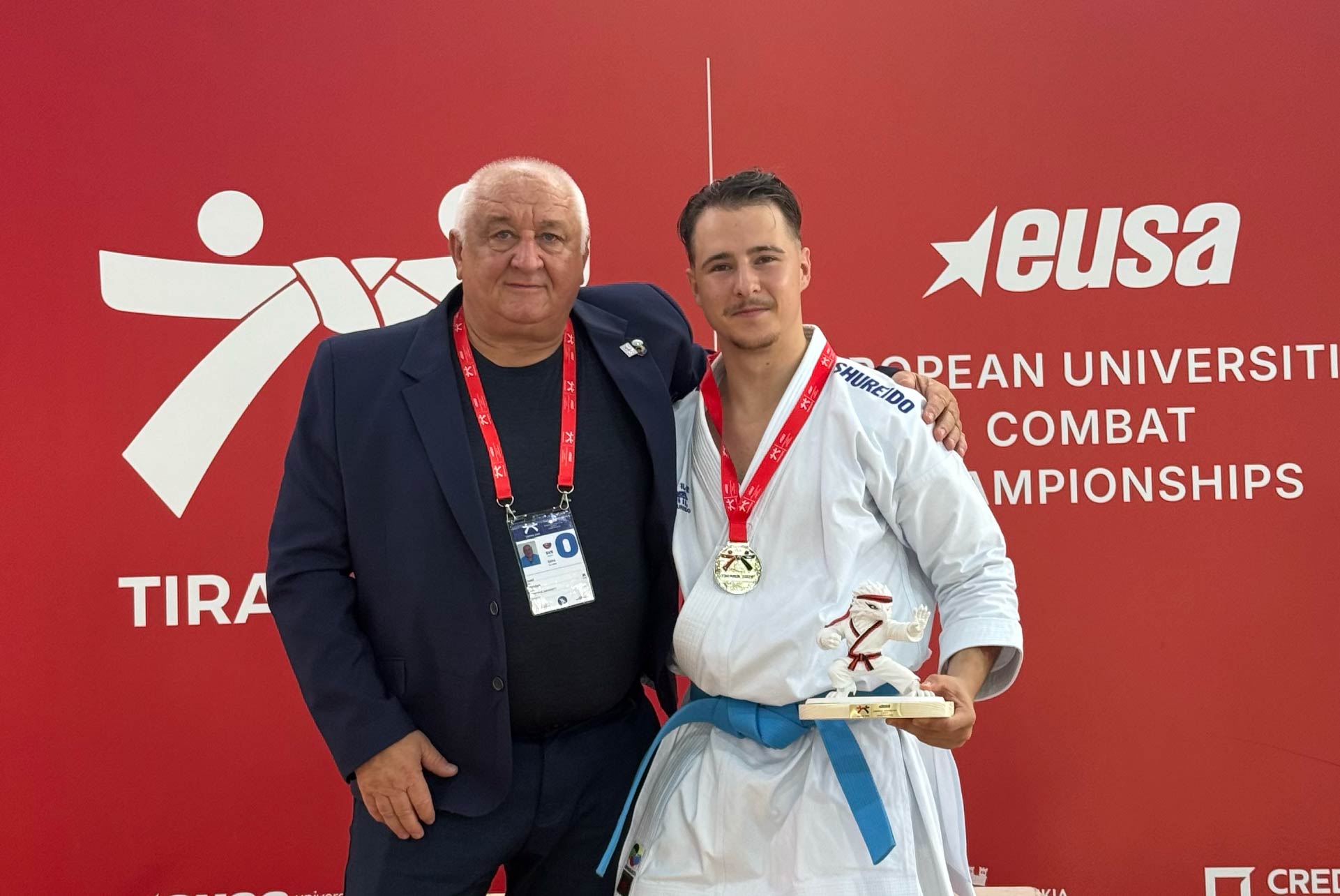 Náš študent Roman Hrčka získal striebornú medailu na Univerzitných majstrovstvách Európy v karate
